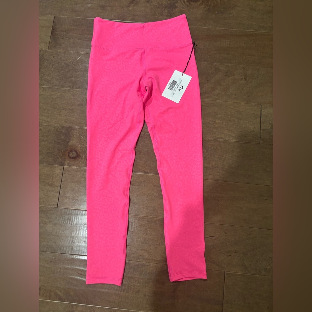 NWT Zyia Hot Pink Leopard Light n Tight size 4